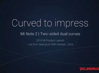 Ponsel two-sided dual curves Mi Note 2 diluncurkan 25 Oktober