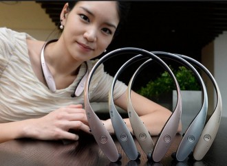 LG keluarkan headset Bluetooth LG Tone Plus white gold