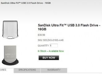 SanDisk Ultra Fit USB 3.0 Flash Drive 10 kali lebih cepat