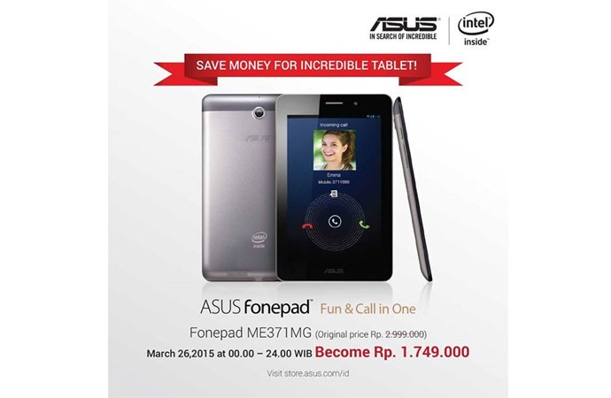 Asus pangkas harga Fonepad ME371MG Rp1.250.000