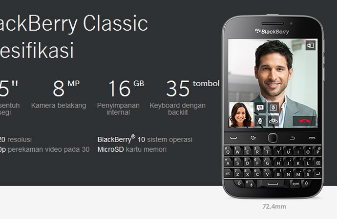 Spesifikasi BlackBerry Classic