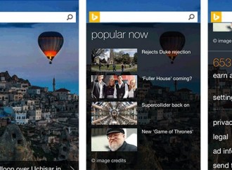 Microsoft rombak homepage Bing mobile