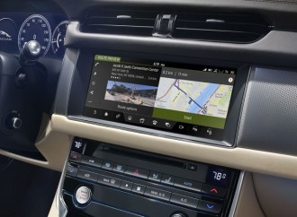 HERE Auto digunakan untuk navigasi Jaguar XF