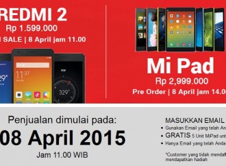 Xiaomi mulai jual Redmi 2 dan Mi Pad di Indonesia