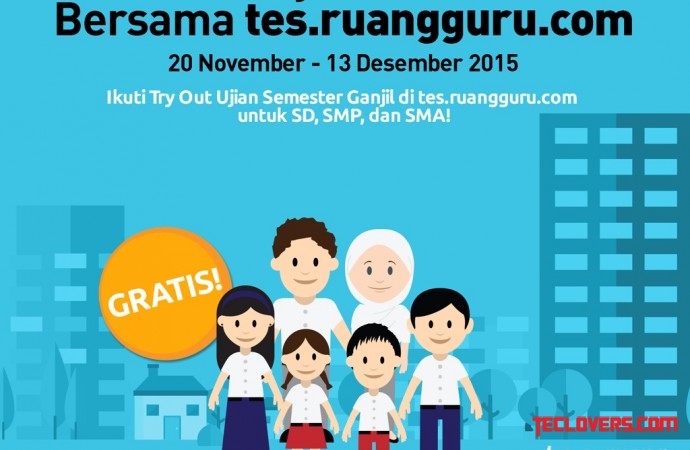Ruangguru.com gratiskan try out online ujian semester ganjil