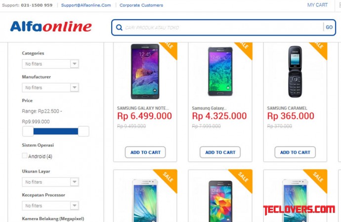 Alfamart pun punya toko online, jual gadget dan lainnya