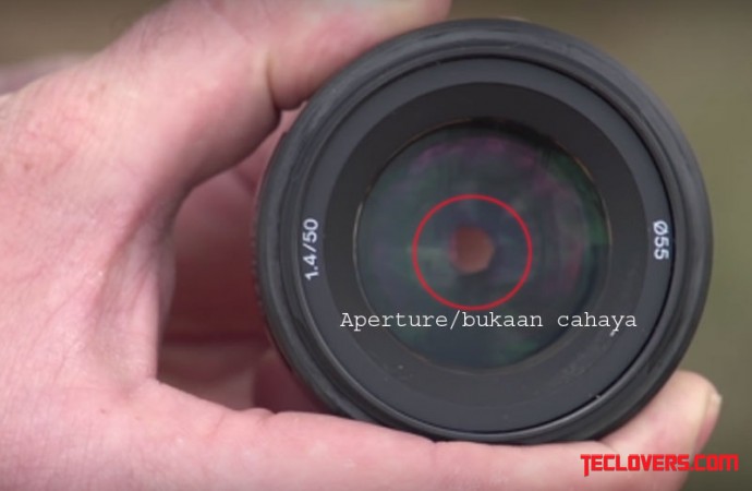 Apa yang dimaksud Aperture (f/...) dalam kamera?