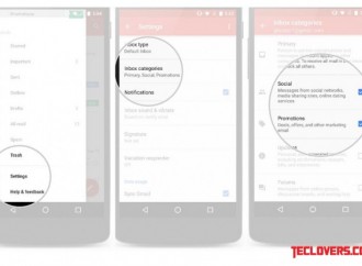 Cara tampilkan tab email promosi dan sosial di Inbox