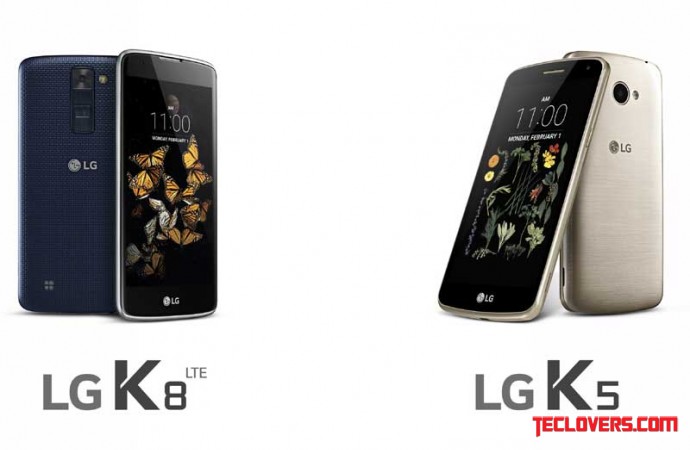 Spesifikasi kunci LG K8 dan K5