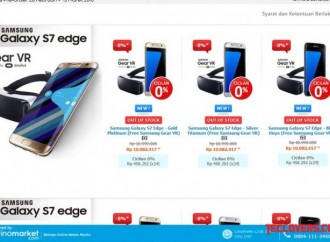 Paket Samsung Galaxy S7 Edge plus Gear VR habis