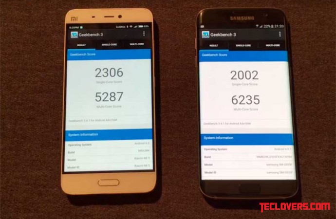 Xiaomi Mi5 vs Samsung Galaxy S7