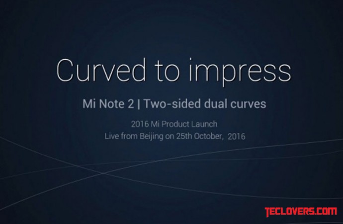 Ponsel two-sided dual curves Mi Note 2 diluncurkan 25 Oktober